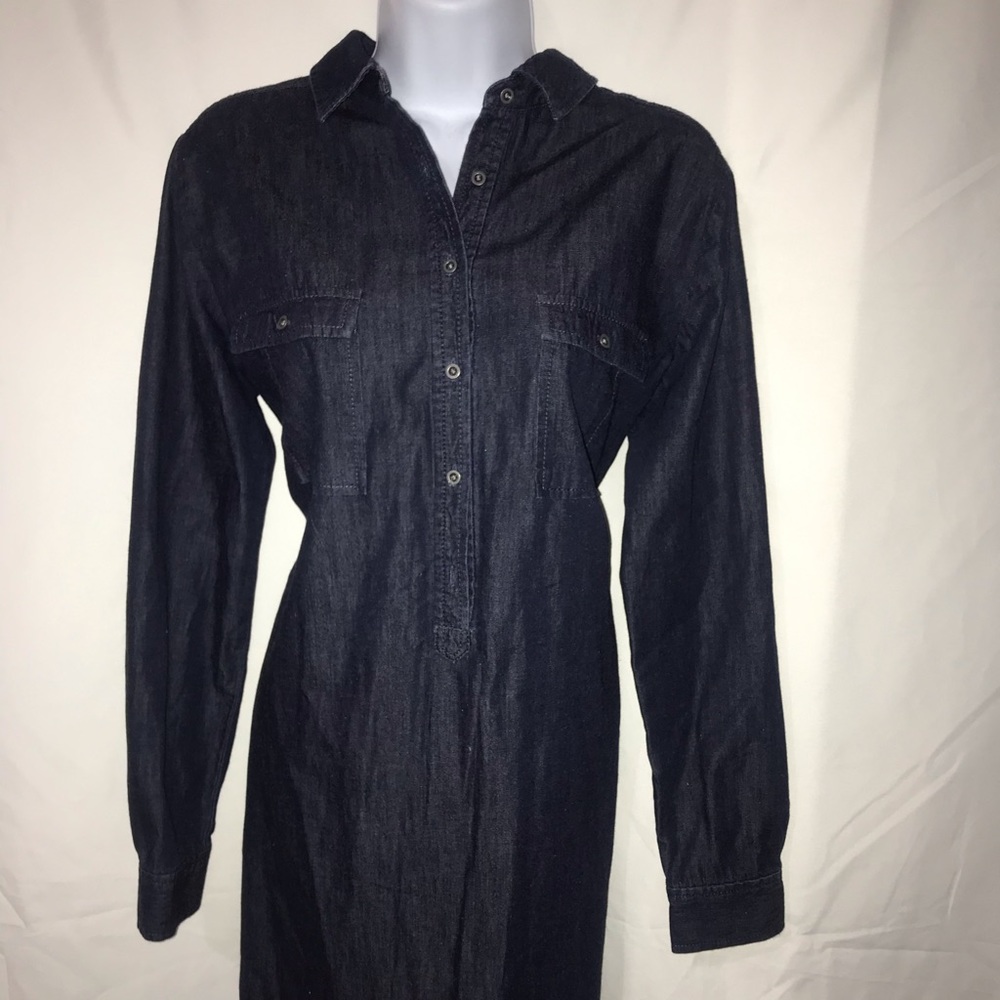 Ann Taylor Loft Womens M Dark Washed Tunic Top❤️